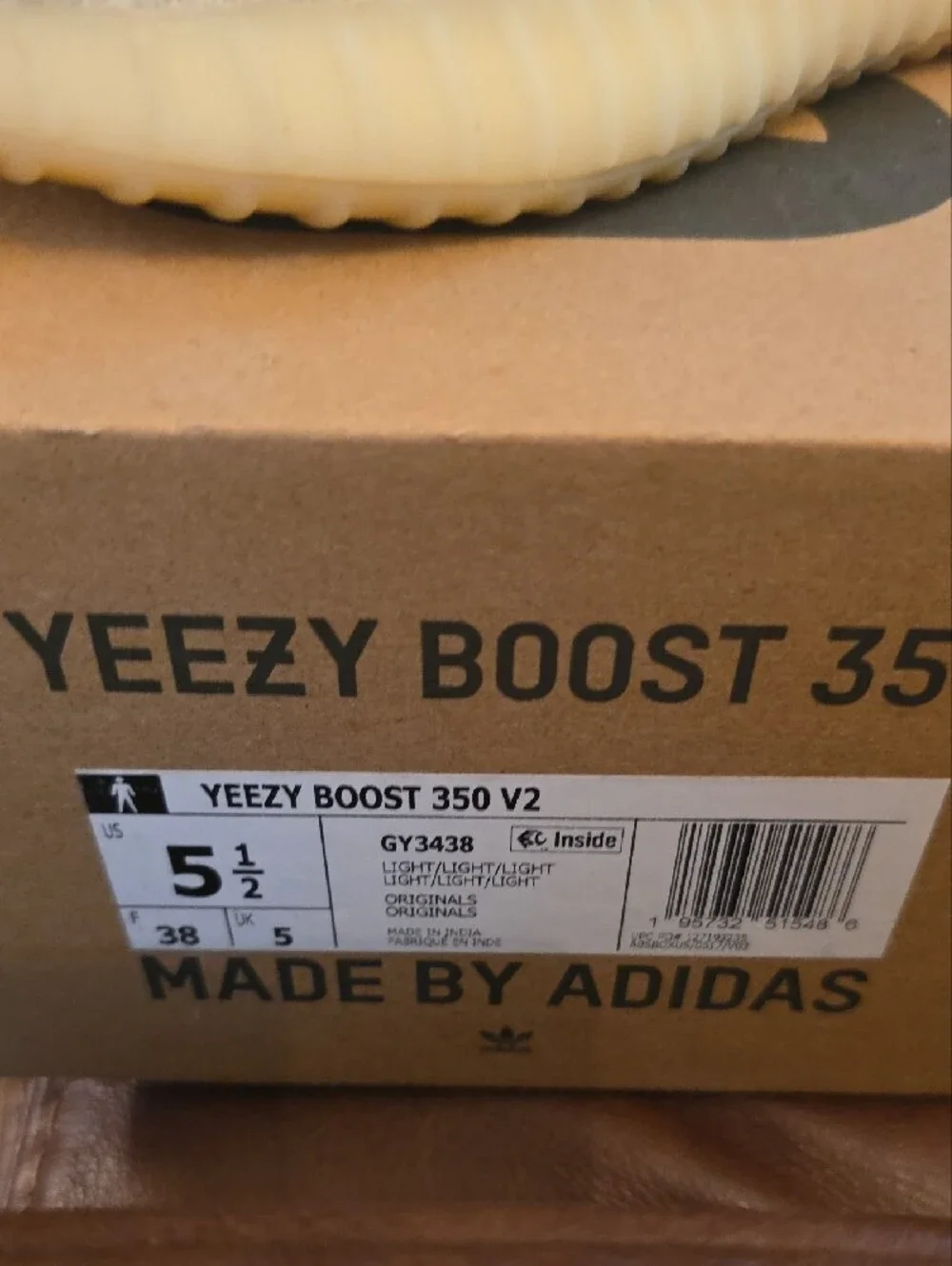 adidas Yeezy Boost 350 V2 - Cream with Pale Yellow Accents